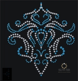 großes Ornament Aqua - Crystal  090618-02da