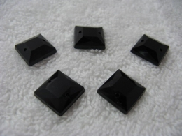 Aufnähsteine Quadrat ca. 12mm 15 Stück Schwarz AAA Qualität