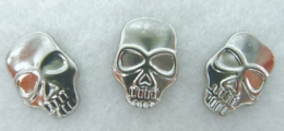 10 Hotfix Skull Totenkopf Bügelnieten Nieten Silber
