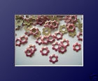 100 Hotfix Bügelnieten Nailheads Form Blüte Pink irisierend