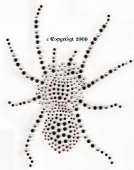 Bügelbild riesige Strass Spinne Spider 120131