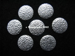 10 Hotfix Nailhead gehämmert 13mm Silber