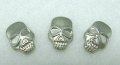 10 Hotfix Skull Totenkopf Bügelnieten Nieten Silber