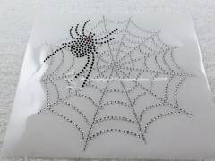 Hotfix Strass Bügelbild Spinne im Netz Spider Spinnennetz  141001