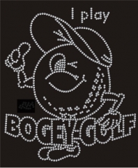 Strass Bügelbild Golf spielenI play Bogey-Golf Clea 101214